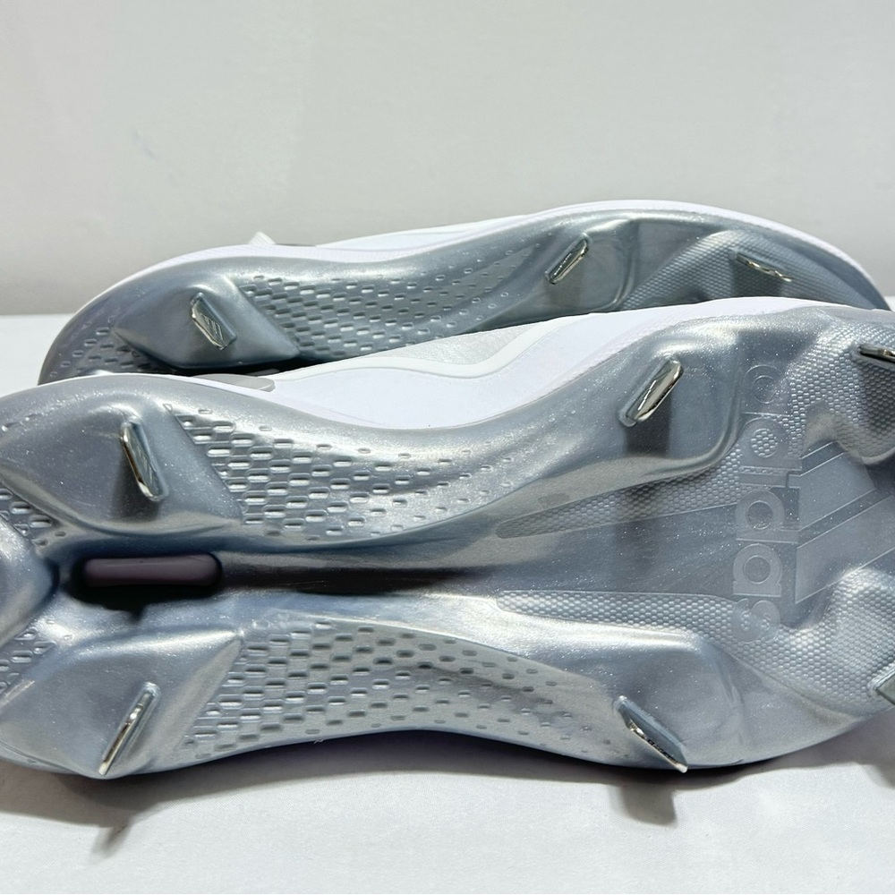 Adidas PureHustle 2 Elite Metal Womens Softball Cleats, White Silver, 8 Unisex - Picture 6 of 6